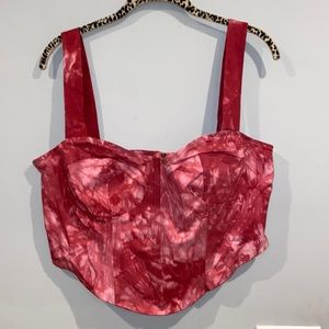 Pretty Little Thing Tie-Dye Corset Tank Top
